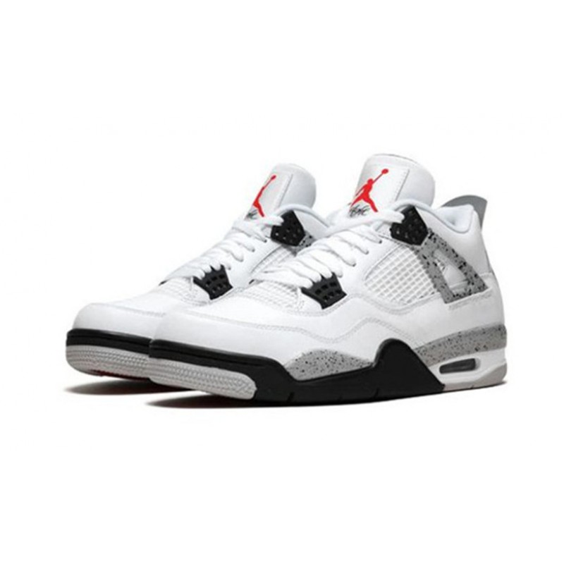 Nike Jordan 4 White Cement WHITE hvit 840606 192 Menn Dame
